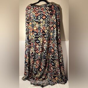 LuLaRoe Maxi Skirt with Multicolor Geometric Pattern